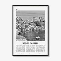 Reggio Calabria Print Black and White, Reggio Calabria Art, Reggio Calabria Poster, Reggio Calabria Photo, Wall Décor, Reggio Calabria Map,