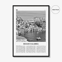 Reggio Calabria Print Black and White, Reggio Calabria Art, Reggio Calabria Poster, Reggio Calabria Photo, Wall Décor, Reggio Calabria Map,