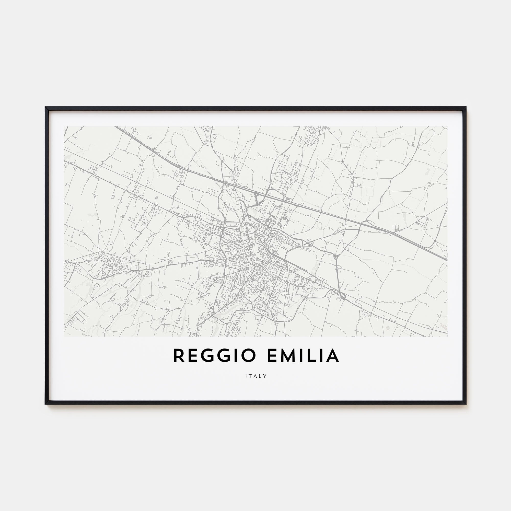 Reggio Emilia Map Landscape Poster