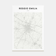 Reggio Emilia Map Portrait Poster