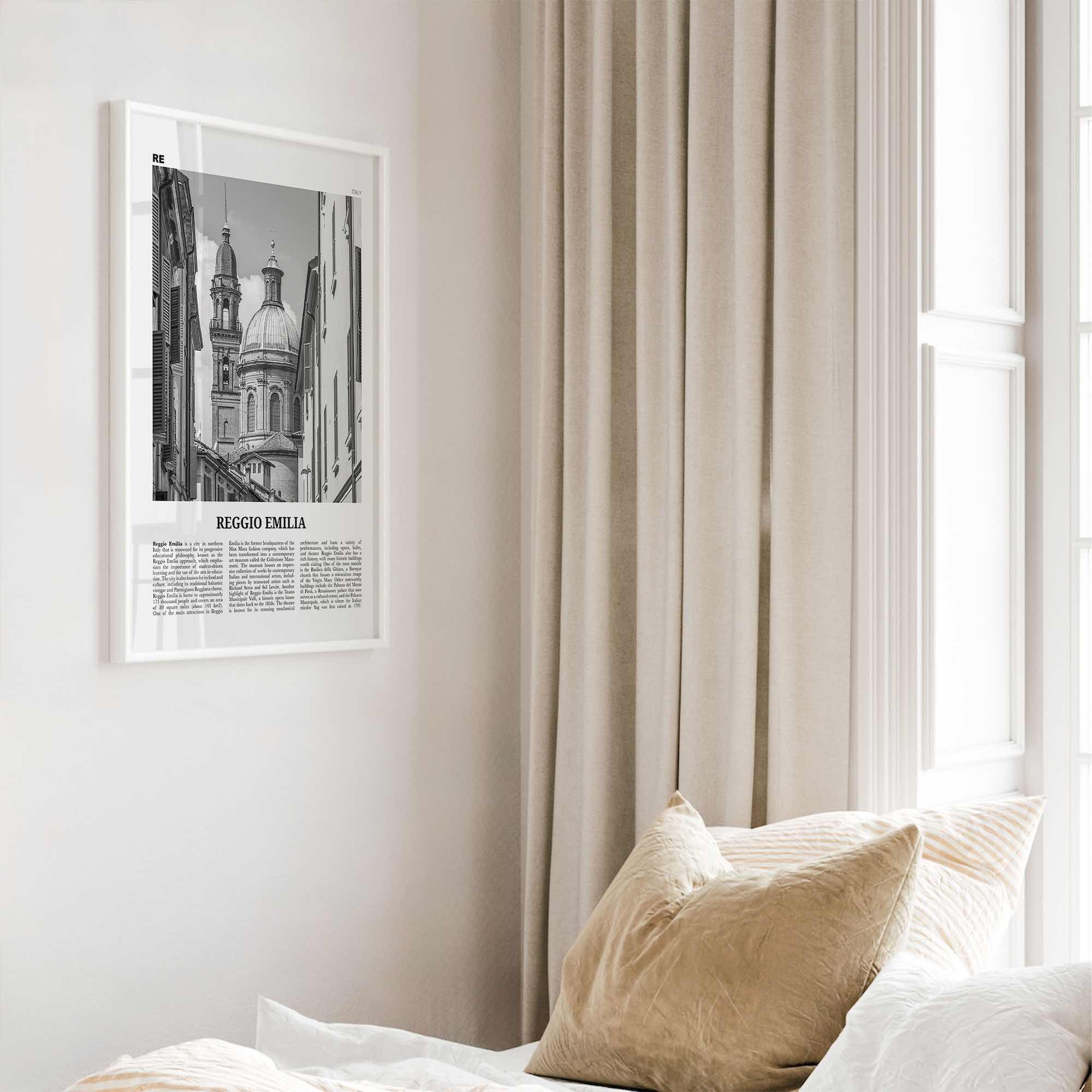 Reggio Emilia Print Black and White, Reggio Emilia Art, Reggio Emilia Poster, Reggio Emilia Photo, Reggio Emilia Décor, Reggio Emilia Map