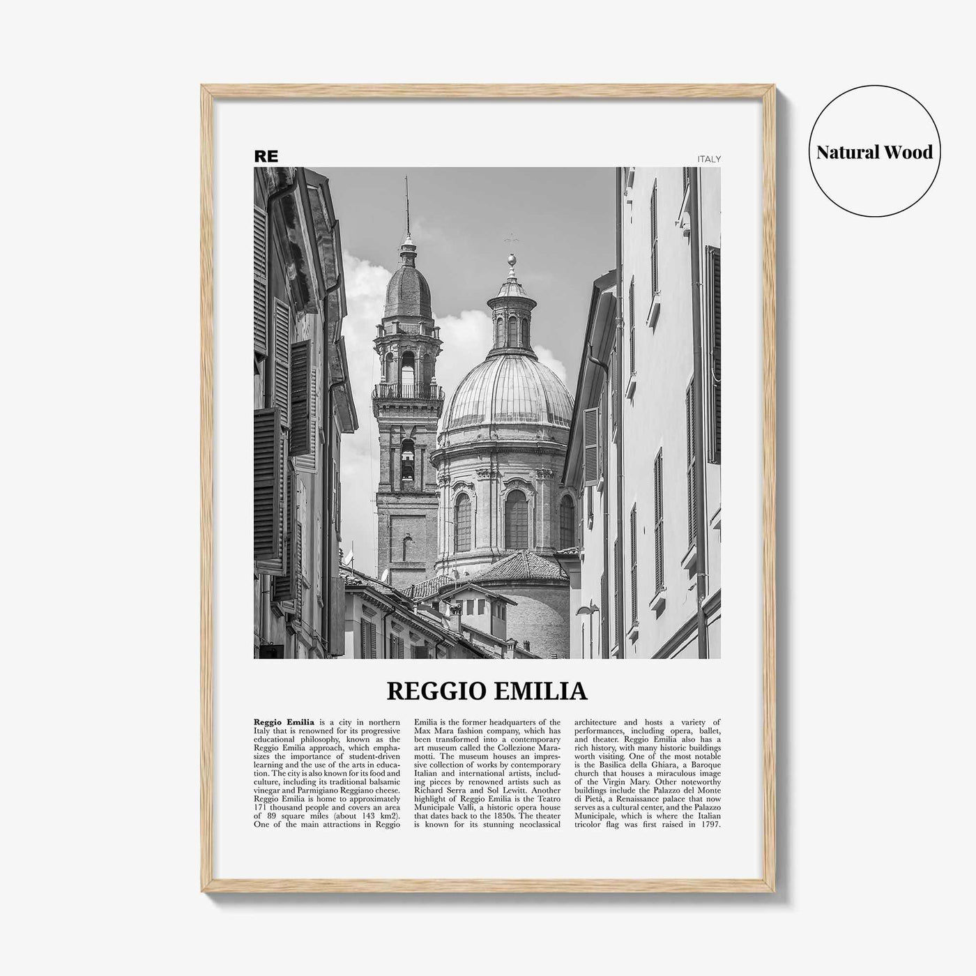 Reggio Emilia Print Black and White, Reggio Emilia Art, Reggio Emilia Poster, Reggio Emilia Photo, Reggio Emilia Décor, Reggio Emilia Map