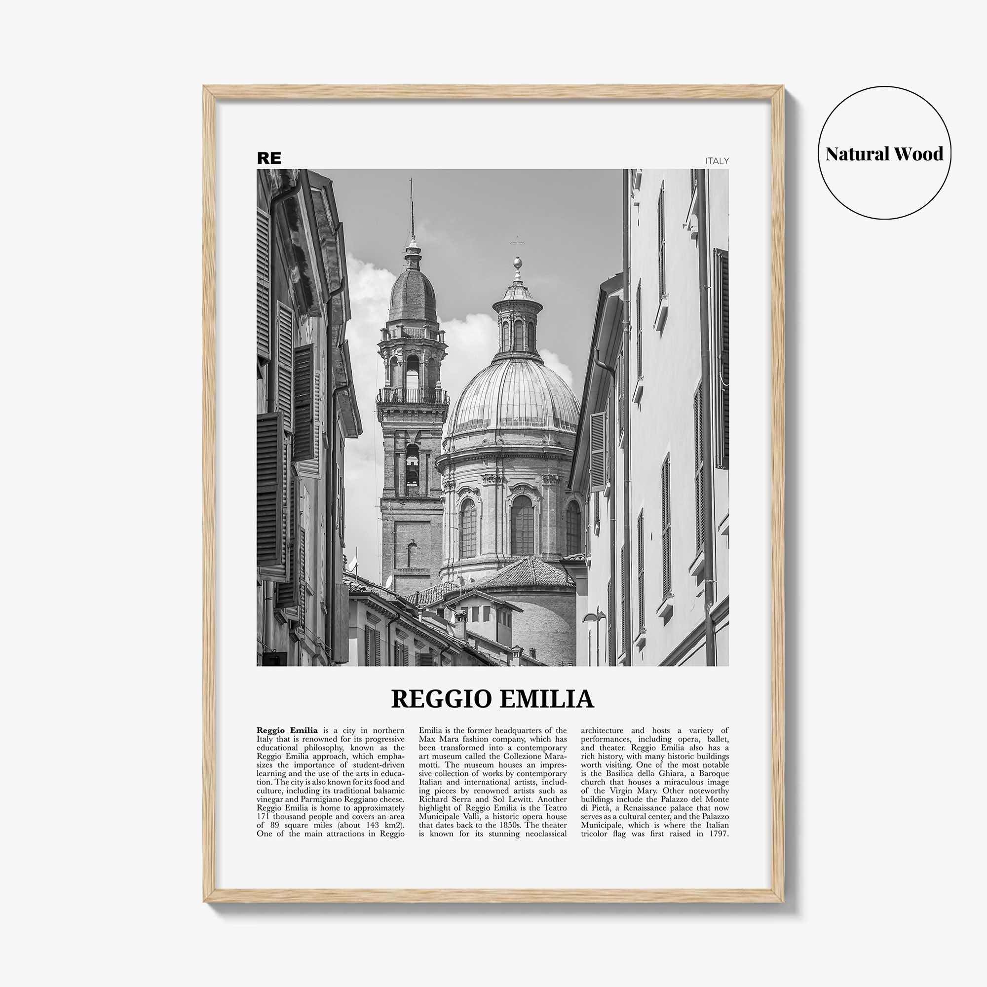 Reggio Emilia Print Black and White, Reggio Emilia Art, Reggio Emilia Poster, Reggio Emilia Photo, Reggio Emilia Décor, Reggio Emilia Map
