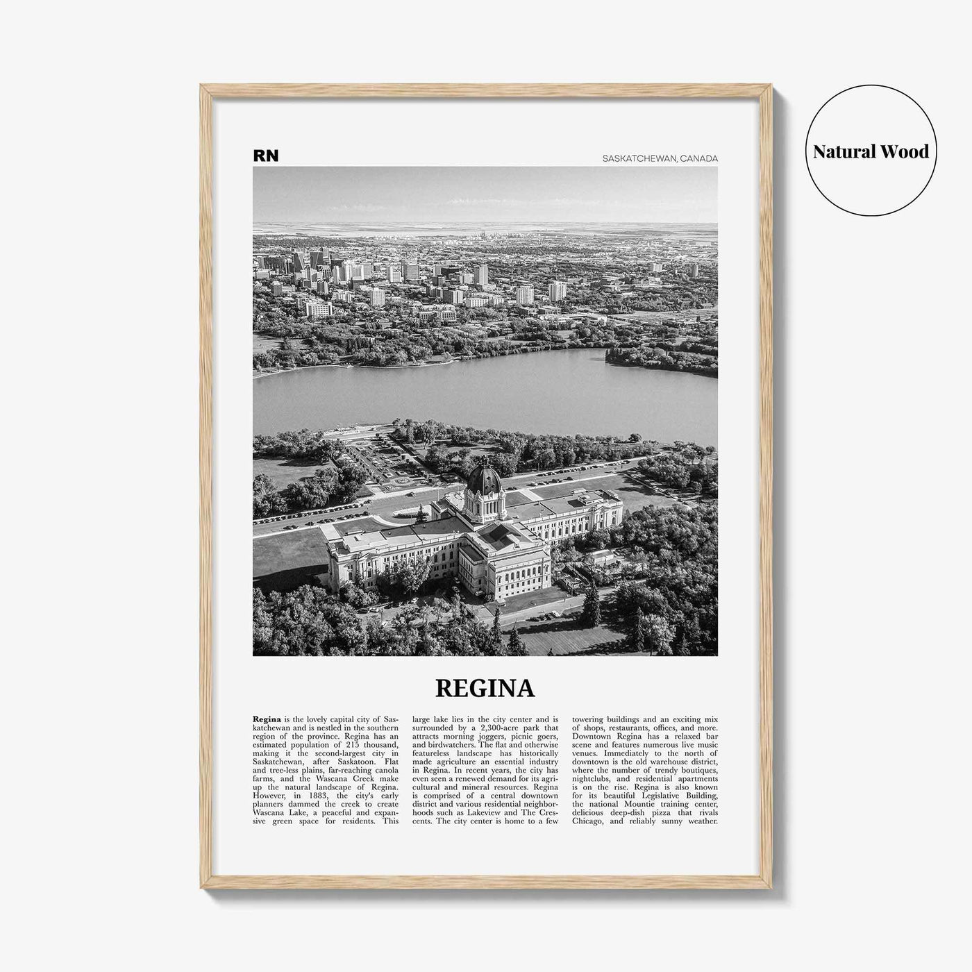 Regina Print Black and White, Regina Wall Art, Regina Poster, Regina Photo, Regina Wall Décor, Saskatchewan, Sherwood