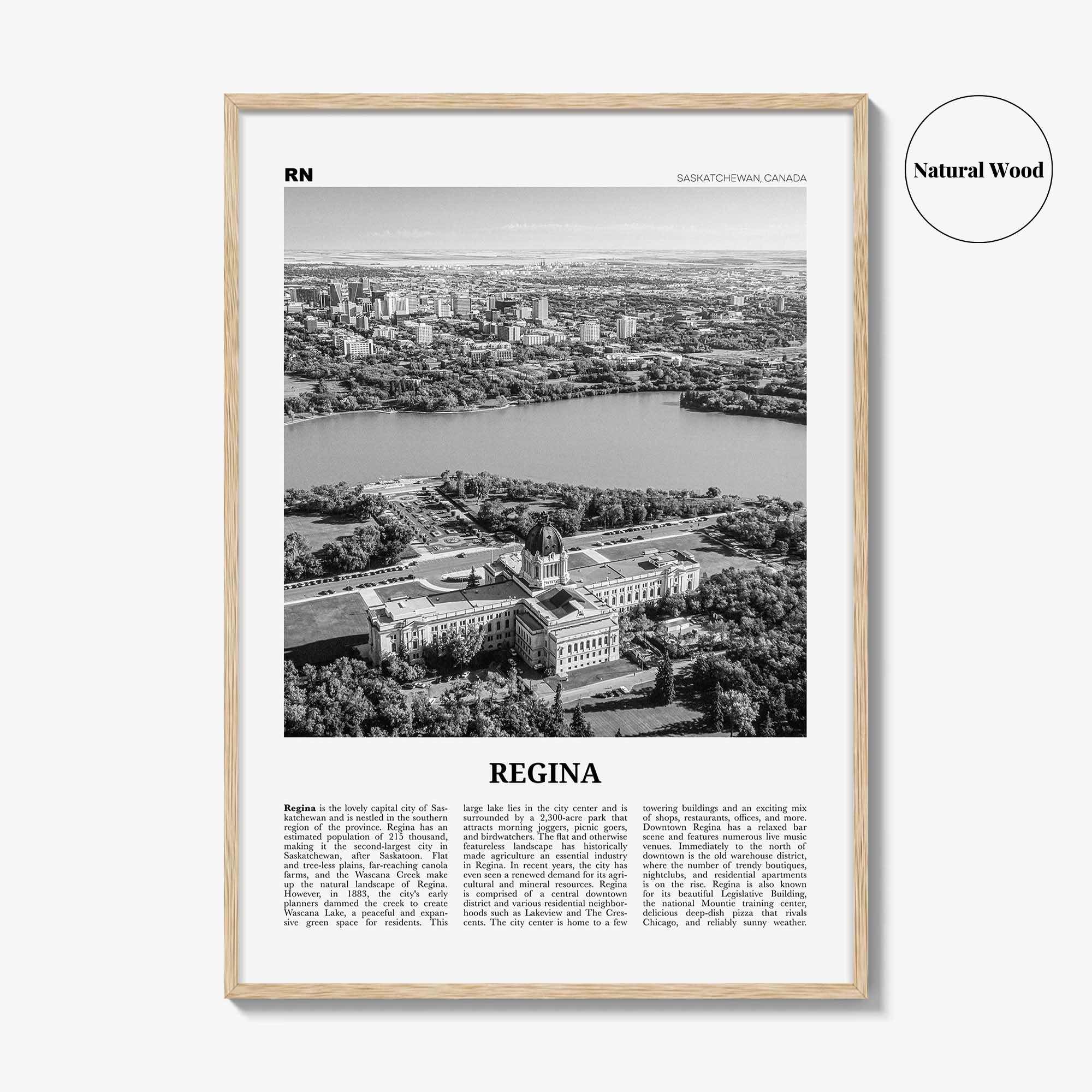 Regina Print Black and White, Regina Wall Art, Regina Poster, Regina Photo, Regina Wall Décor, Saskatchewan, Sherwood