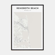 Rehoboth Beach Map Portrait Poster
