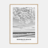Rehoboth Beach Portrait B&W Poster