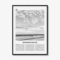 Rehoboth Beach Print Black and White, Rehoboth Beach Wall Art, Rehoboth Beach Poster, Rehoboth Beach Photo, Rehoboth Décor, Delaware, USA