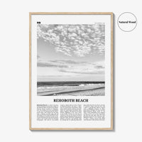 Rehoboth Beach Print Black and White, Rehoboth Beach Wall Art, Rehoboth Beach Poster, Rehoboth Beach Photo, Rehoboth Décor, Delaware, USA