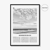 Rehoboth Beach Print Black and White, Rehoboth Beach Wall Art, Rehoboth Beach Poster, Rehoboth Beach Photo, Rehoboth Décor, Delaware, USA