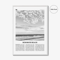 Rehoboth Beach Print Black and White, Rehoboth Beach Wall Art, Rehoboth Beach Poster, Rehoboth Beach Photo, Rehoboth Décor, Delaware, USA