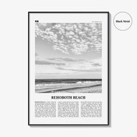 Rehoboth Beach Print Black and White, Rehoboth Beach Wall Art, Rehoboth Beach Poster, Rehoboth Beach Photo, Rehoboth Décor, Delaware, USA