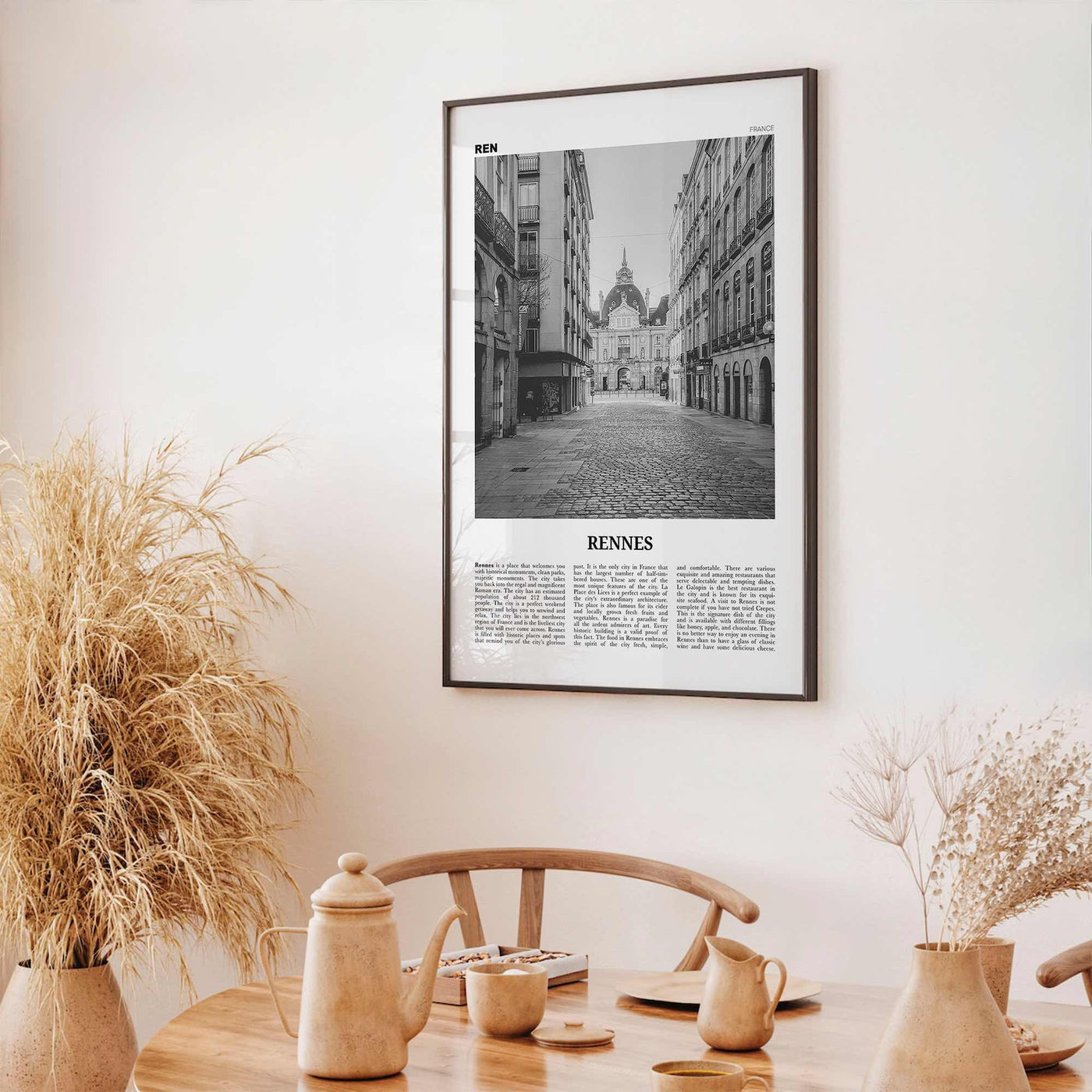 Rennes Print Black and White, Rennes Wall Art, Rennes Poster, Rennes Photo, Rennes Wall Décor, France, Roazhon, Brittany