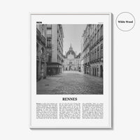 Rennes Print Black and White, Rennes Wall Art, Rennes Poster, Rennes Photo, Rennes Wall Décor, France, Roazhon, Brittany
