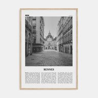 Rennes Travel B&W Poster