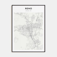 Reno Map Portrait Poster