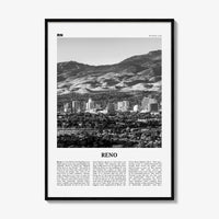 Reno Print Black and White, Reno Wall Art, Reno Poster, Reno Photo, Reno Wall Décor, Nevada, USA, United States, North America