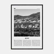 Reno Travel B&W Poster