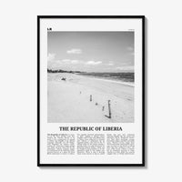 Republic of Liberia Print Black and White, Liberia Wall Art, Liberia Poster, Liberia Photo, Liberia Wall Decor, Africa Poster Print