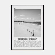 Republic of Liberia Travel B&W Poster