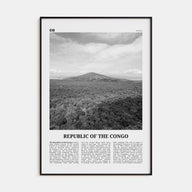Republic of the Congo Travel B&W Poster