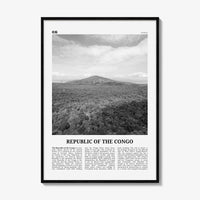 Republic of the Congo Print Black and White, Congo Wall Art, Congo Poster, Congo Photo, Congo Wall Decor, Congo-Brazzaville, Africa