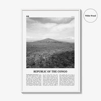 Republic of the Congo Print Black and White, Congo Wall Art, Congo Poster, Congo Photo, Congo Wall Decor, Congo-Brazzaville, Africa