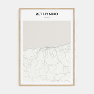 Rethymno Map Portrait Poster