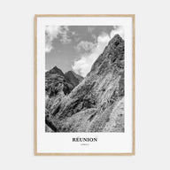 Réunion Portrait B&W Poster