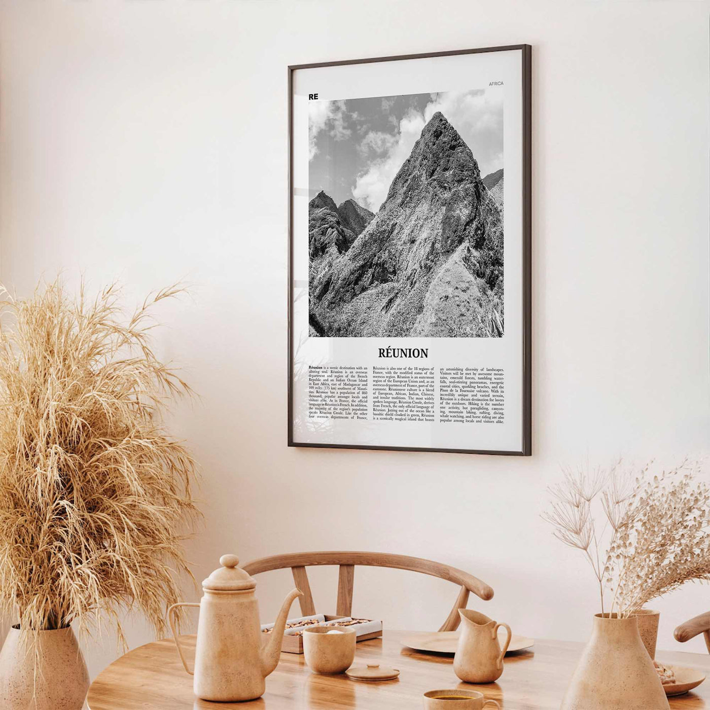 Reunion Print Black and White, Réunion Wall Art, Réunion Poster, Réunion Photo, Réunion Wall Decor, Reunion, La Réunion, Île Bourbon, Africa