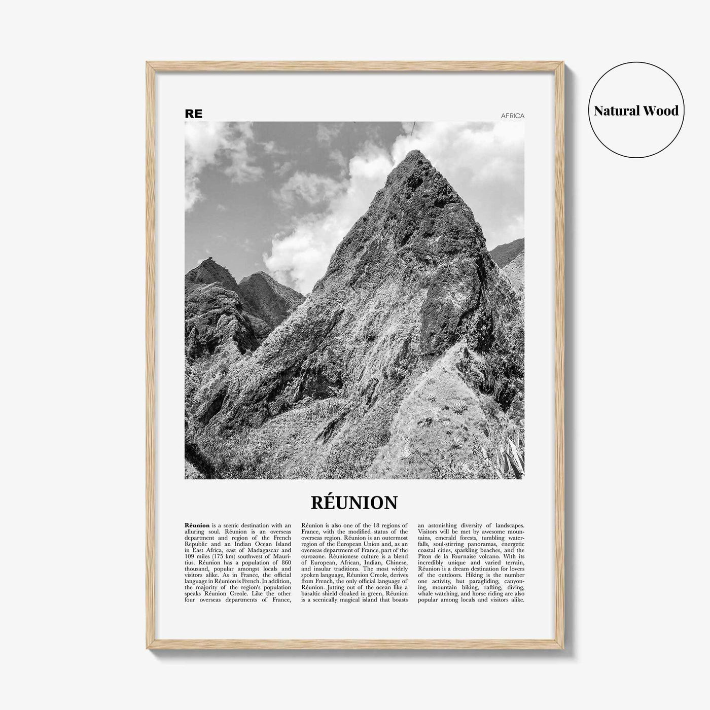 Reunion Print Black and White, Réunion Wall Art, Réunion Poster, Réunion Photo, Réunion Wall Decor, Reunion, La Réunion, Île Bourbon, Africa