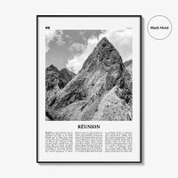 Reunion Print Black and White, Réunion Wall Art, Réunion Poster, Réunion Photo, Réunion Wall Decor, Reunion, La Réunion, Île Bourbon, Africa