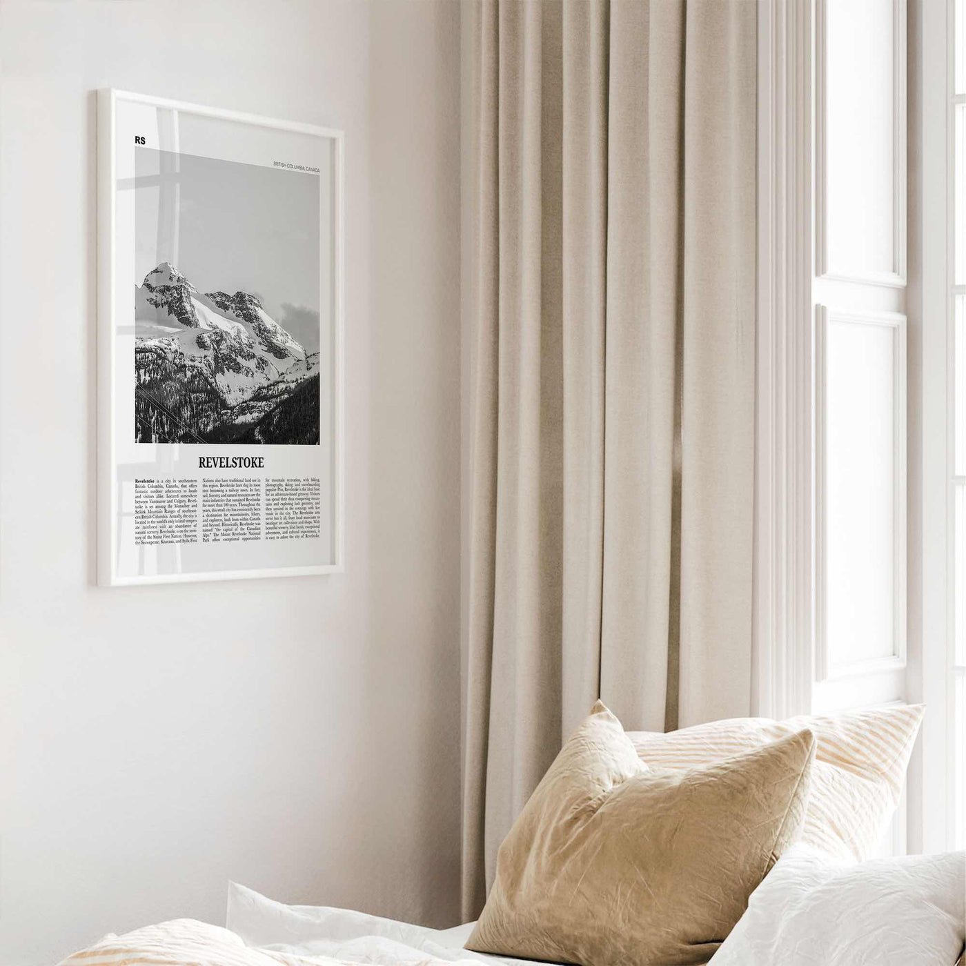 Revelstoke Print Black and White, Revelstoke Wall Art, Revelstoke Poster, Revelstoke Photo, Revelstoke Wall Décor, British Columbia, Canada