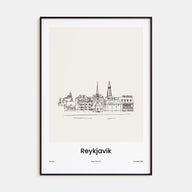 Reykjavík Drawn Poster