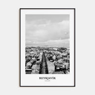 Reykjavík Portrait B&W Poster