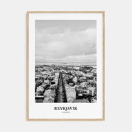 Reykjavík Portrait B&W Poster