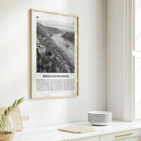Rhineland Palatinate Print Black and White, Rhineland-Palatinate Wall Art, Rhineland-Palatinate Poster, Rheinland-Pfalz Photo, Germany