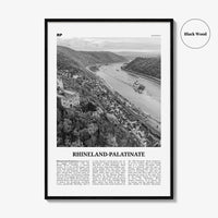 Rhineland Palatinate Print Black and White, Rhineland-Palatinate Wall Art, Rhineland-Palatinate Poster, Rheinland-Pfalz Photo, Germany