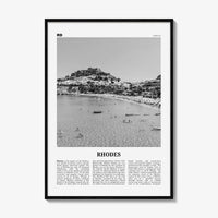 Rhodes Print Black and White, Rhodes Wall Art, Rhodes Poster, Rhodes Photo, Rhodes Wall Décor, Rhodes Island, Greece, Ρόδος, Ελλάδα
