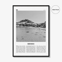 Rhodes Print Black and White, Rhodes Wall Art, Rhodes Poster, Rhodes Photo, Rhodes Wall Décor, Rhodes Island, Greece, Ρόδος, Ελλάδα