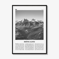 Rhone Alpes Print Black and White, Rhône-Alpes Wall Art, Rhône-Alpes Poster, Rhône-Alpes Photo, Rhône-Alpes Wall Décor, Rhône-Alpes Map
