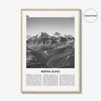 Rhone Alpes Print Black and White, Rhône-Alpes Wall Art, Rhône-Alpes Poster, Rhône-Alpes Photo, Rhône-Alpes Wall Décor, Rhône-Alpes Map