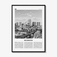 Richmond Print Black and White No 1, Richmond Wall Art, Richmond Poster, Richmond Photo, Virginia, USA, United States, North America
