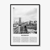 Richmond Print Black and White No 2, Richmond Wall Art, Richmond Poster, Richmond Photo, Virginia, USA, United States, North America