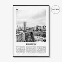 Richmond Print Black and White No 2, Richmond Wall Art, Richmond Poster, Richmond Photo, Virginia, USA, United States, North America