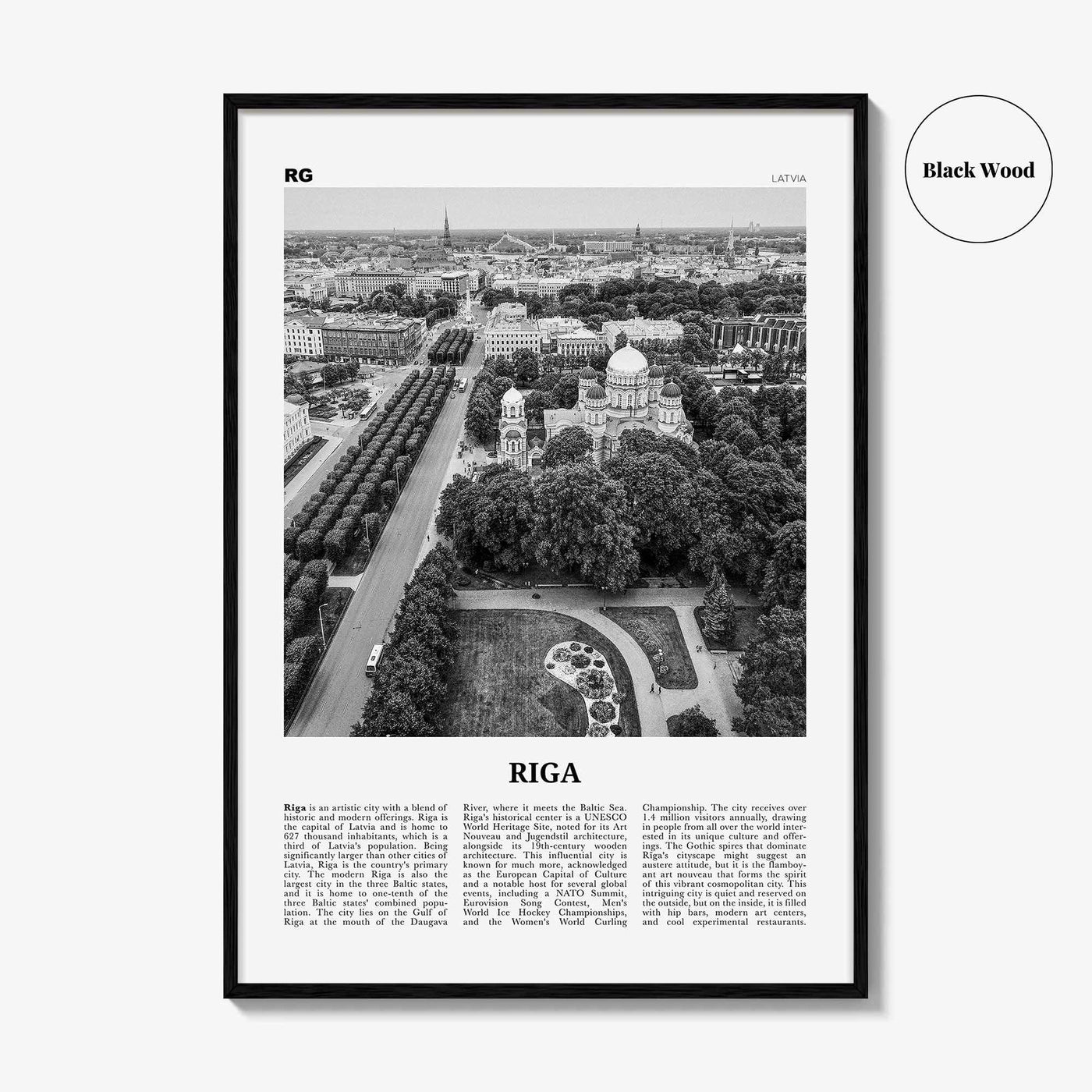 Riga Print Black and White, Riga Wall Art, Riga Poster, Riga Photo, Riga Wall Decor, Latvia, Rīga, Rīgõ, Latvija, Latvijas, Europe