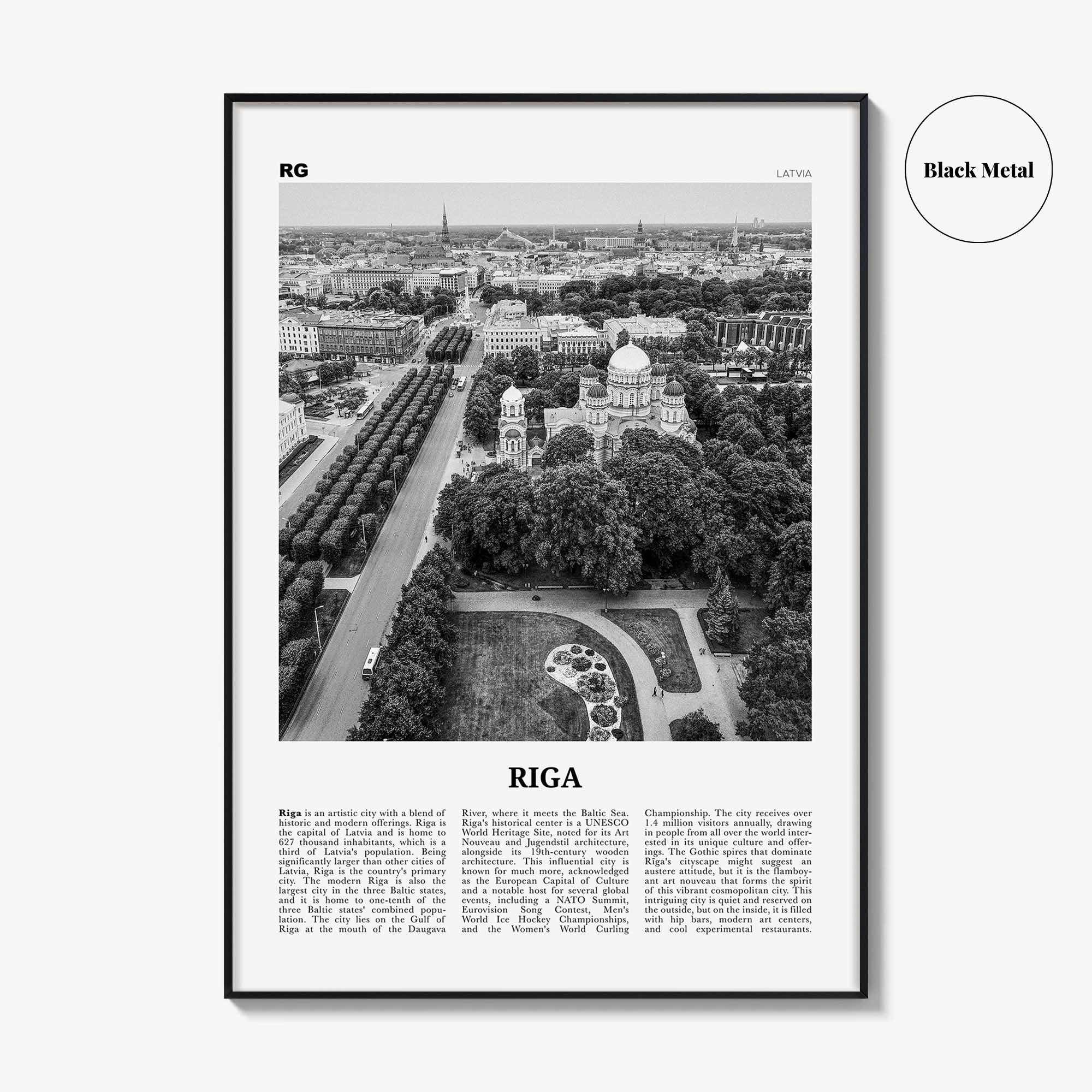 Riga Print Black and White, Riga Wall Art, Riga Poster, Riga Photo, Riga Wall Decor, Latvia, Rīga, Rīgõ, Latvija, Latvijas, Europe