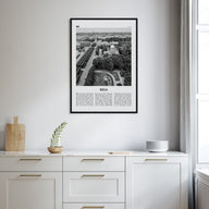 Riga Travel B&W Poster