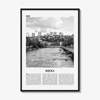 Rijeka Print Black and White, Rijeka Wall Art, Rijeka Poster, Rijeka Photo, Rijeka Wall Décor, Croatia, Hrvatska, Travel Poster Print