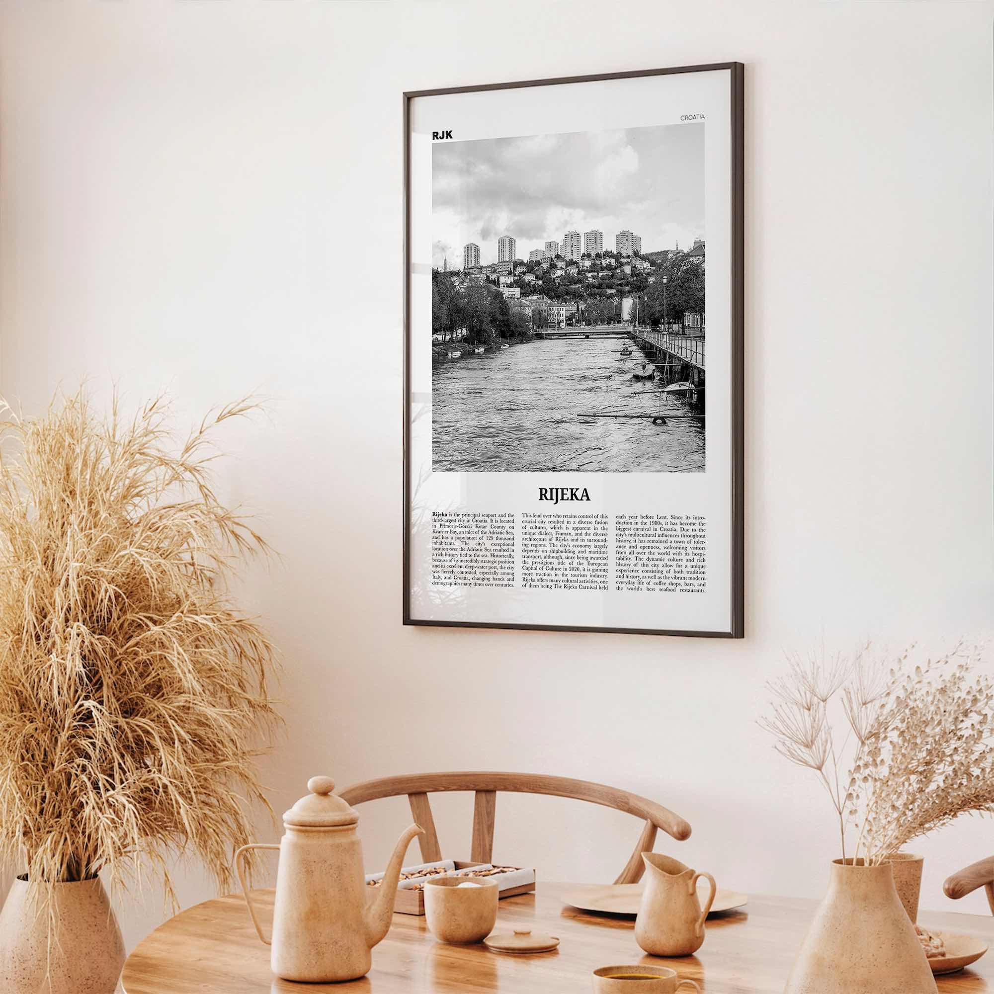 Rijeka Print Black and White, Rijeka Wall Art, Rijeka Poster, Rijeka Photo, Rijeka Wall Décor, Croatia, Hrvatska, Travel Poster Print
